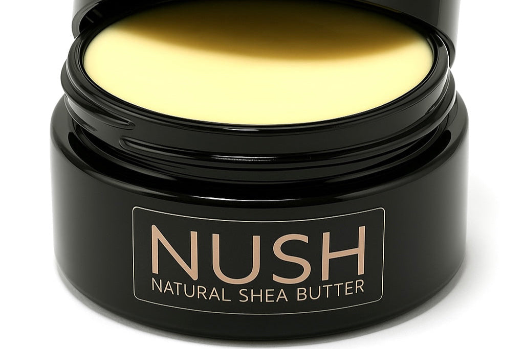 NUSH LUXURIOUS, natural and organic Shea Butter from Burkina-Faso, in biophotonic jar 200 grs