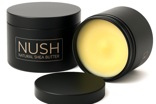 NUSH CLASSIC, natural and organic Shea Butter from Burkina-Faso, in candle jar, 200 grs