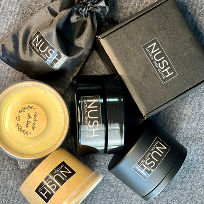 NUSH REFILL 1, natural and organic Shea Butter from Burkina-Faso, in Kraft paper disposable jar, 200 grs