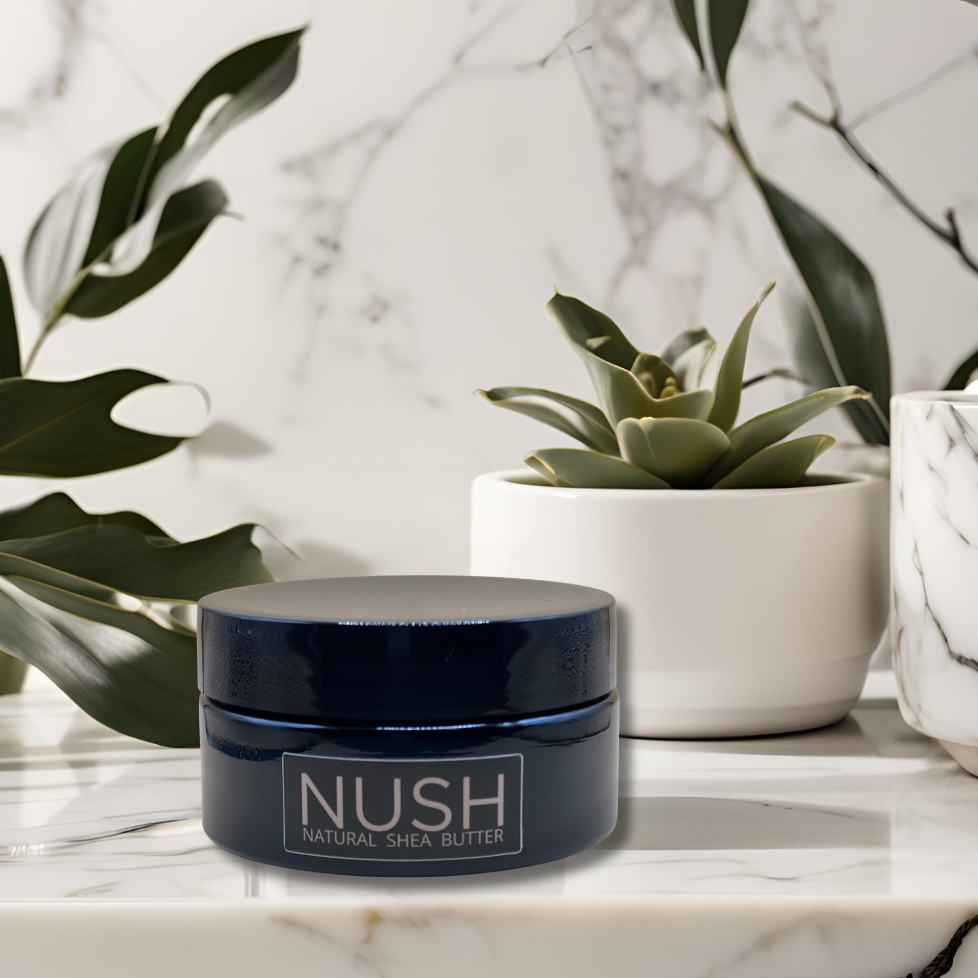 NUSH LUXURIOUS, natural and organic Shea Butter from Burkina-Faso, in biophotonic jar 200 grs